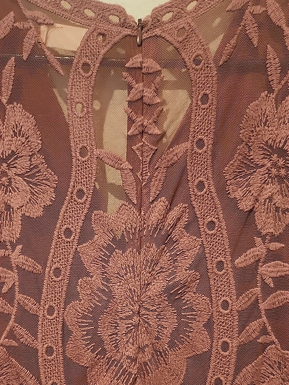 Altar'd State Dusty Rose Embroidered Maxi Dress - Picture 6 of 8